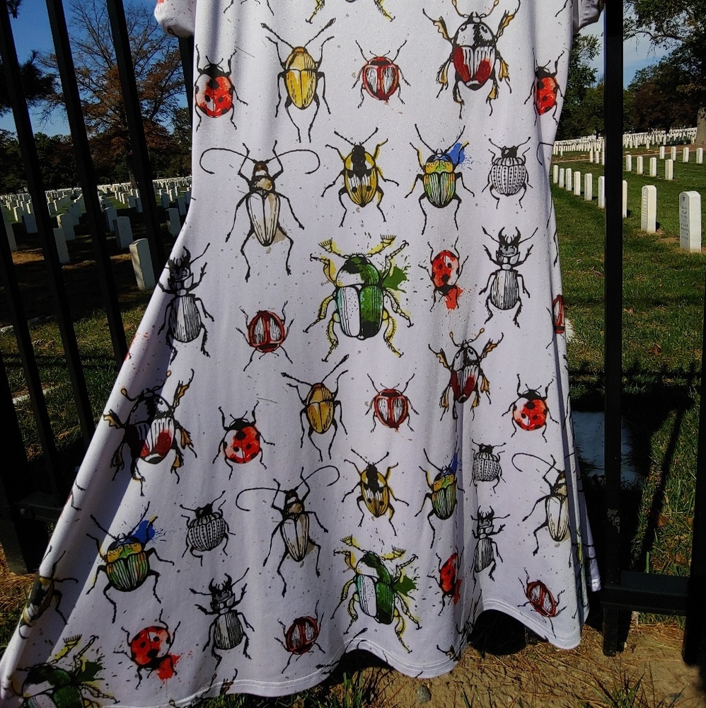 Beetles Insects Bugs 2XL A-Line Dress
